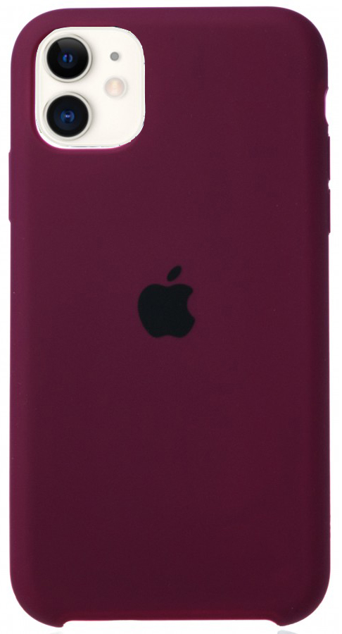 Чехол Silicone Case для iPhone 11 марсала